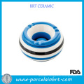 Blue and White Ceramic Round Shape Ashtray